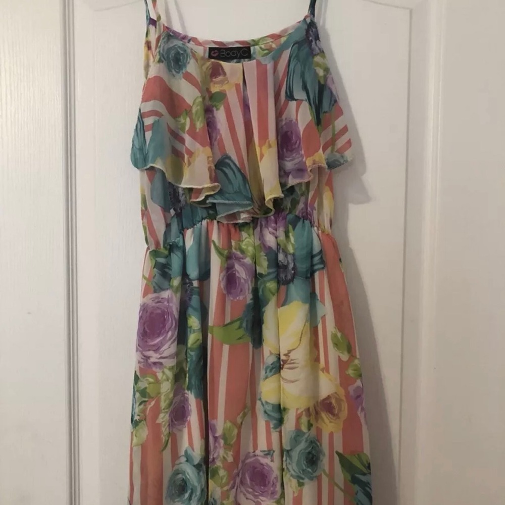 Floral and striped dress